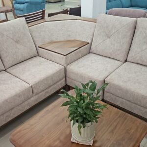 Sofa Set (L Shape Suede Fabric  )