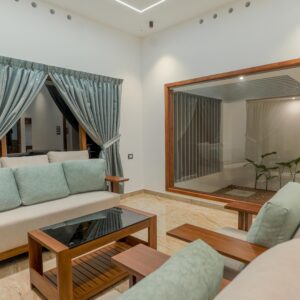 Sofa Set ( 5 Seater Cotton And Linen Sofa with pillows )