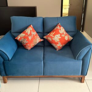 Sofa Set (Strong blue With 2 Pillows)
